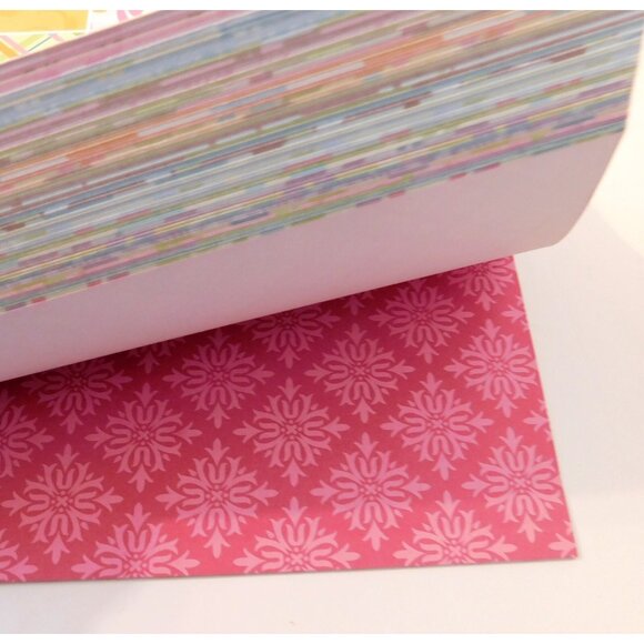 Scrapbook Paper Pack 12x12 Approx. 180 Pages Colorful Fleur de Lis Circles Lines - Picture 3 of 16